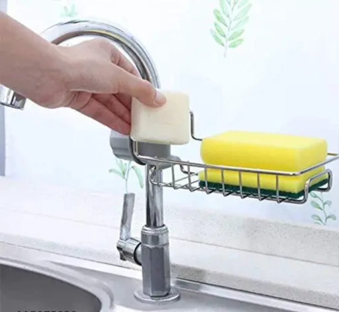 Kitchen Sink Organiser Rack Soap Stand for Sink Sponge Holder