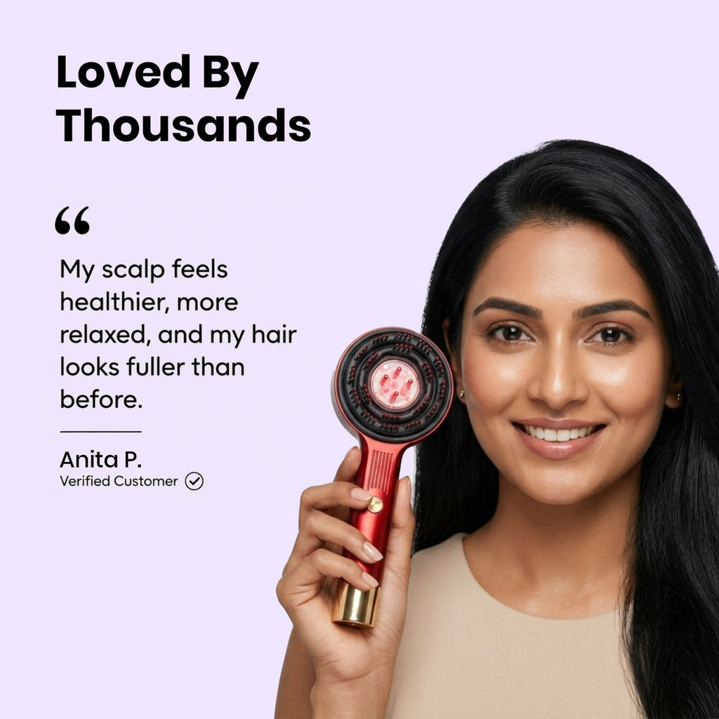 EGAL Cordless Electric Scalp Massager Comb with Oil Applicator – Rechargeable