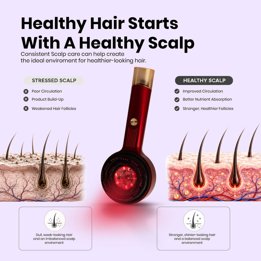 EGAL Cordless Electric Scalp Massager Comb with Oil Applicator – Rechargeable