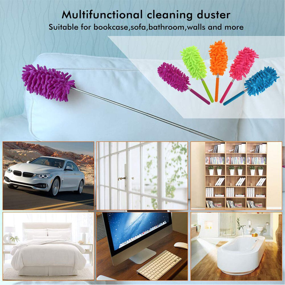 Extendable Microfiber Duster – For Fan & High Ceiling Cleaning | Velvet Wipe
