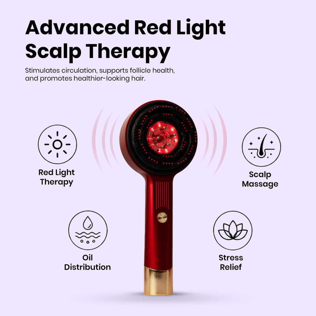EGAL Cordless Electric Scalp Massager Comb with Oil Applicator – Rechargeable